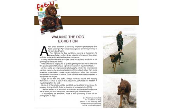 Info about walking the dor exhibition in Fetch magazine